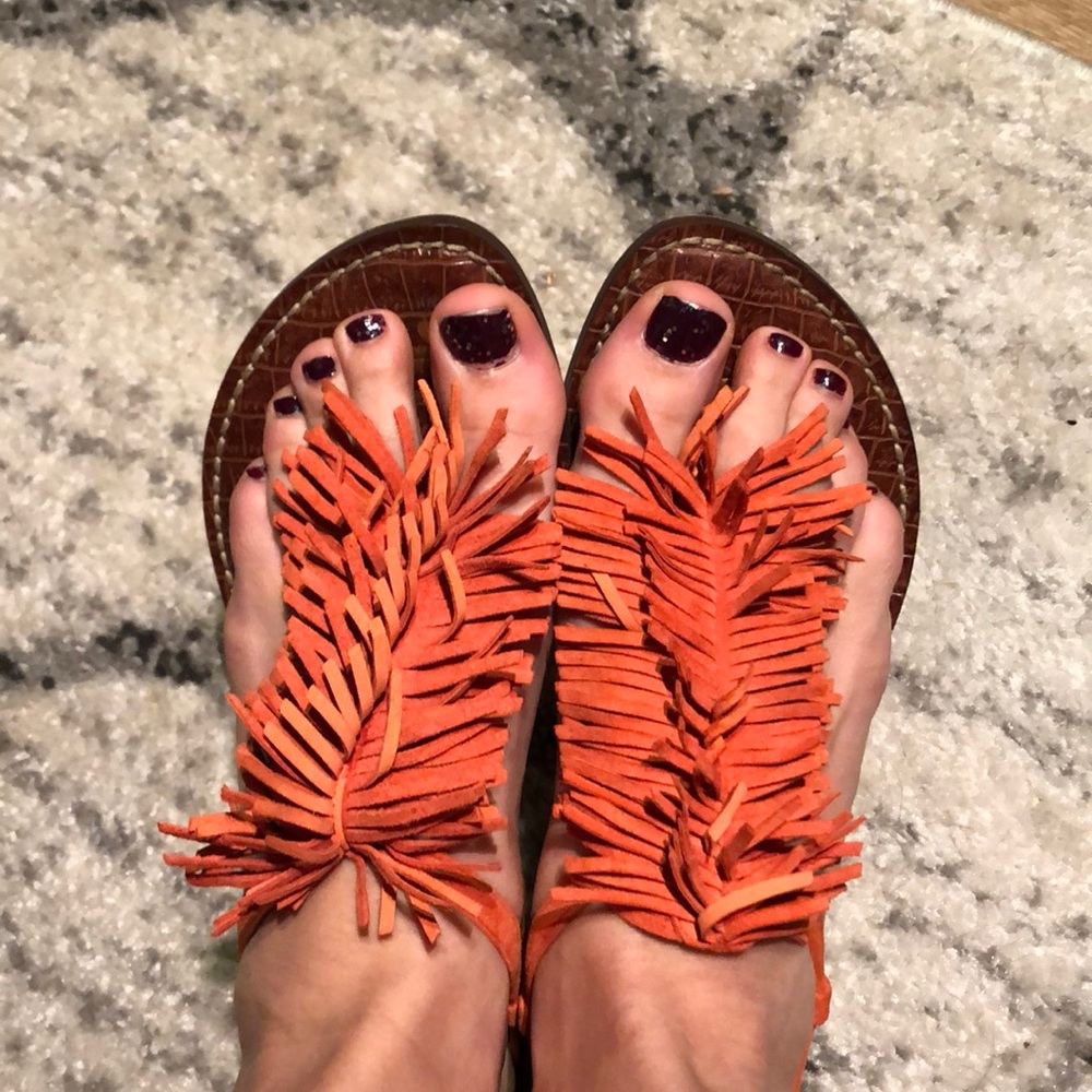Orange sandals